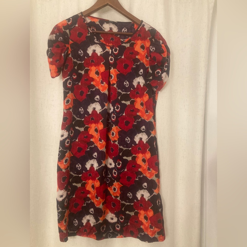 Silky, flowery poppy dress by Marks and Spencer’s.